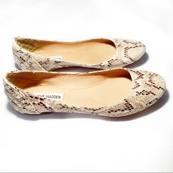 Steve Madden snakeskin leather Klutch flats size 8 - Picture 4 of 6